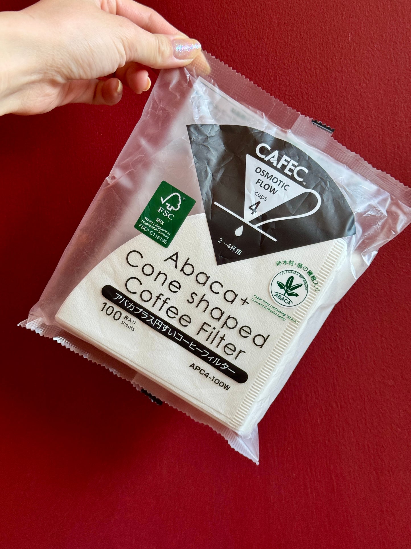 ABACA PLUS CONE FILTERS