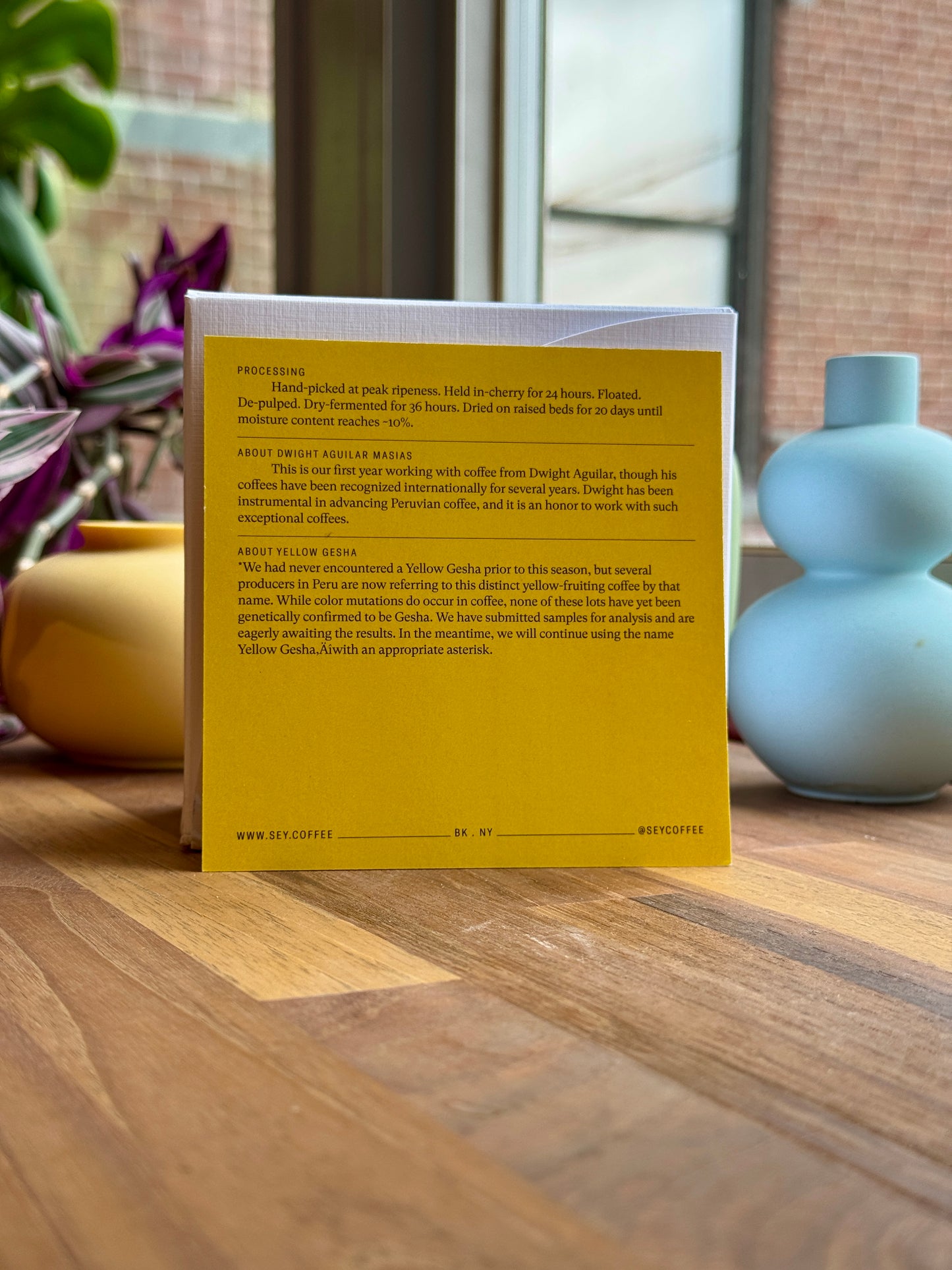 DWIGHT AGUILAR MASIAS – HYUNAH EXCLUSIVE – YELLOW GESHA, WASHED – PERU