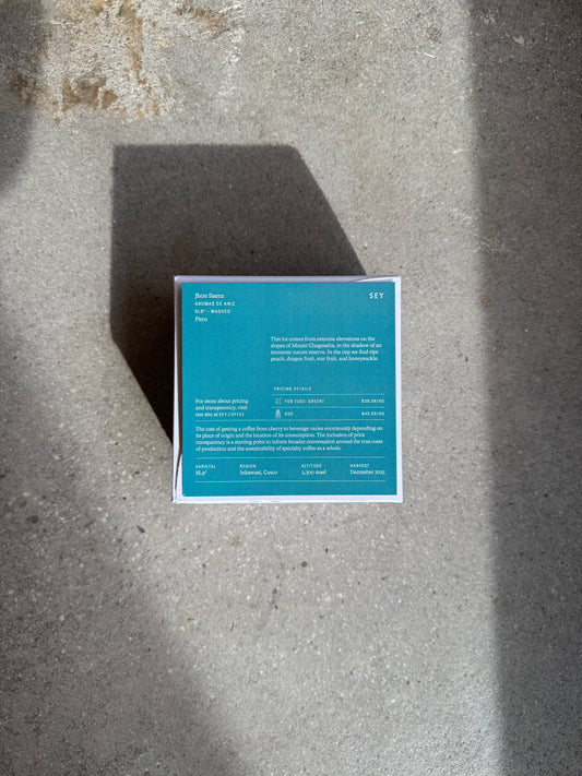 JHON SAENZ – AROMAS DE ANIZ - SL9, WASHED - PERU