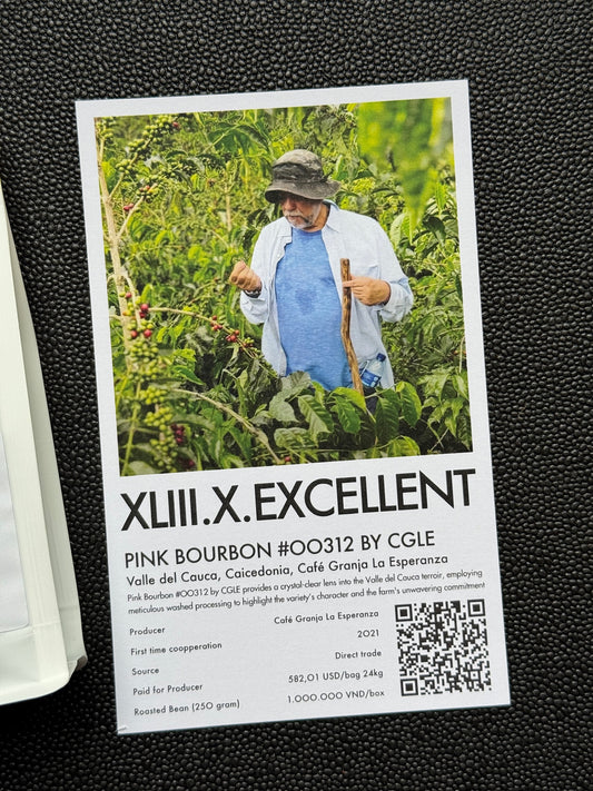 PINK BOURBON #00312 BY CGLE - PINK BOURBON, WASHED - COLOMBIA