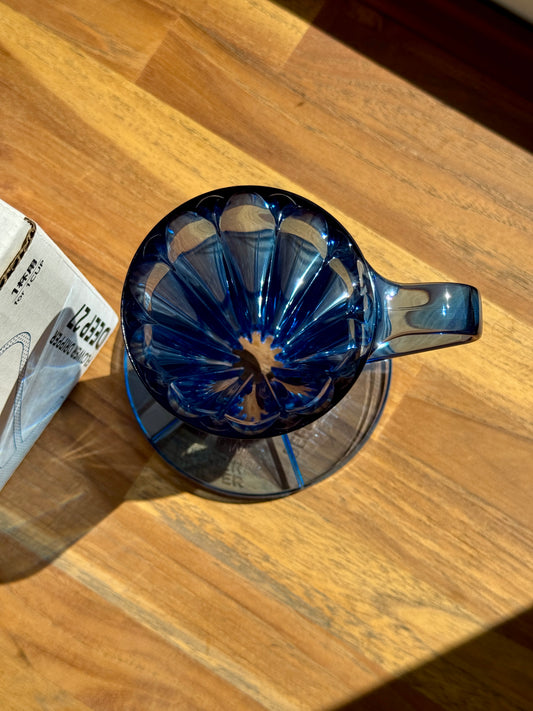 DEEP 27 FLOWER DRIPPER - CLEAR NAVY