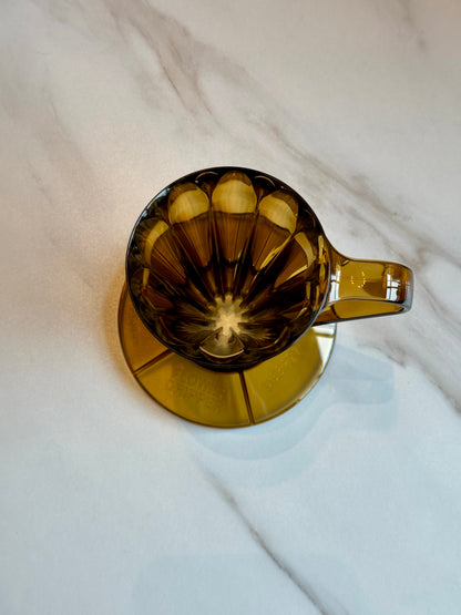 DEEP 27 FLOWER DRIPPER - CLEAR BROWN