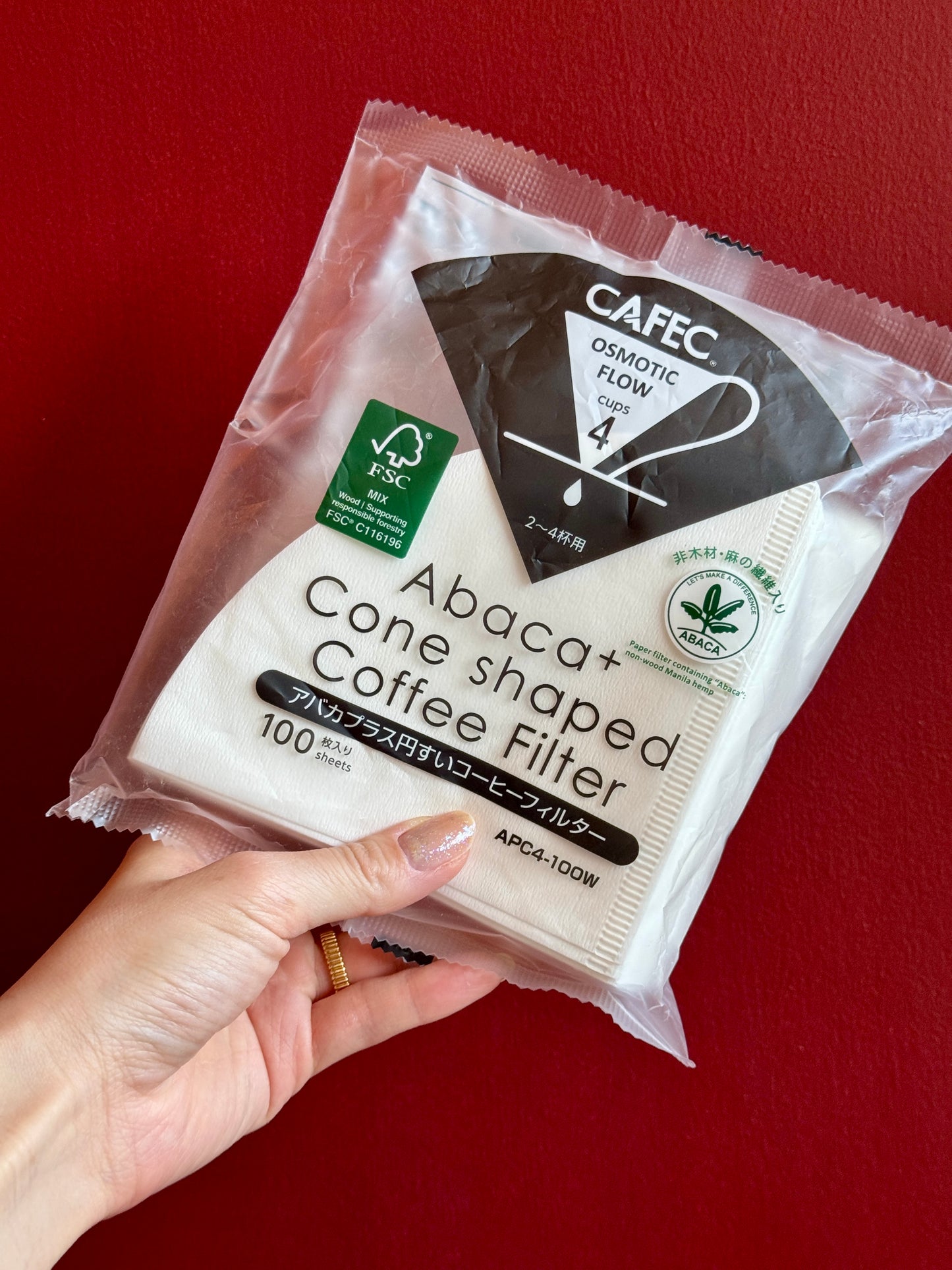 ABACA PLUS CONE FILTERS