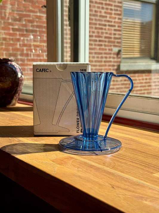 DEEP 27 FLOWER DRIPPER - CLEAR NAVY