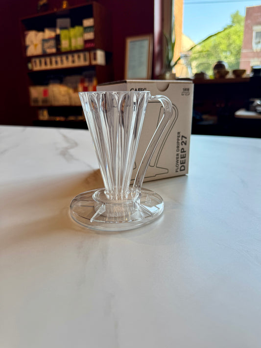 DEEP 27 FLOWER DRIPPER - CLEAR