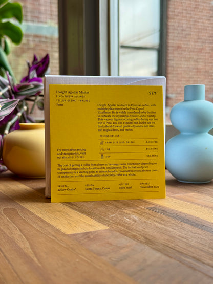 DWIGHT AGUILAR MASIAS – HYUNAH EXCLUSIVE – YELLOW GESHA, WASHED – PERU