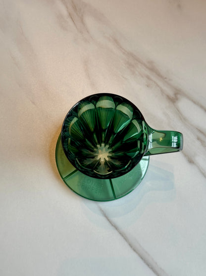 DEEP 27 FLOWER DRIPPER - CLEAR DARK GREEN