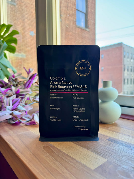 AROMA NATIVO PINK BOURON EFM 843 - PINK BOURBON, HONEY DOUBLE FERMENTATION - COLOMBIA