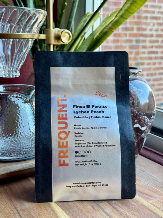 FINCA EL PARAÍSO LYCHEE PEACH - CASTILLO, SUGARCANE EA DECAF - COLOMBIA