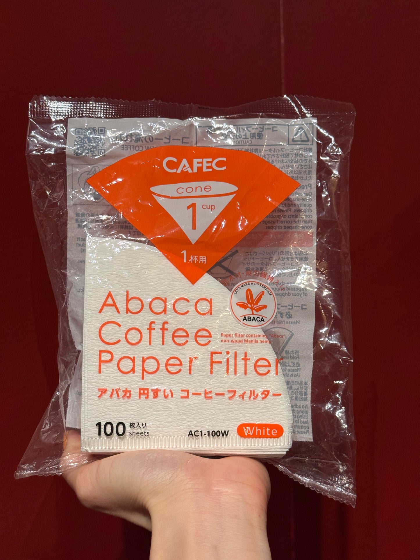 ABACA CONE FILTERS - CUP 1