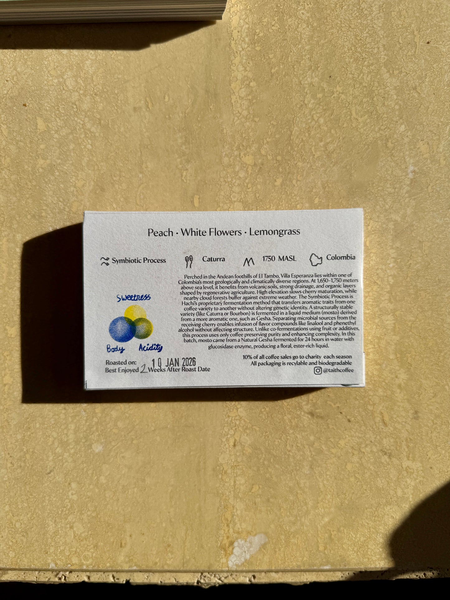 HACHI KINTSUGI - CATURRA, SYMBIOTIC PROCESS - COLOMBIA