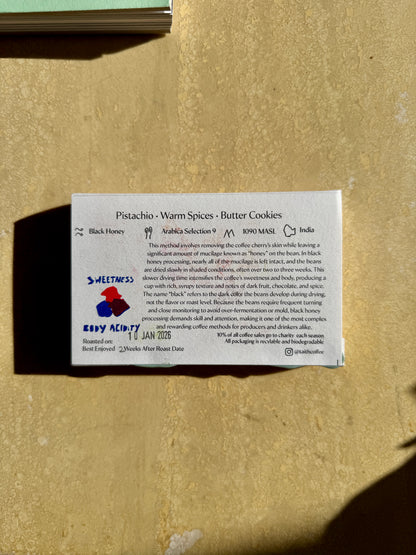 AGAINST THE ODDS - BLACK HONEY - ARABICA SELECTION 9 - INDIA