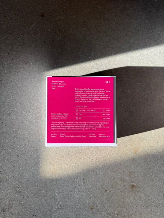 SAMUEL ARAGON - CAMINOS DEL INKA - GESHA, WASHED - PERU