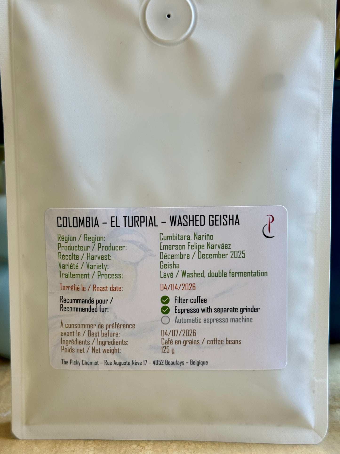 EL TURPIAL - WASHED, GEISHA - COLOMBIA