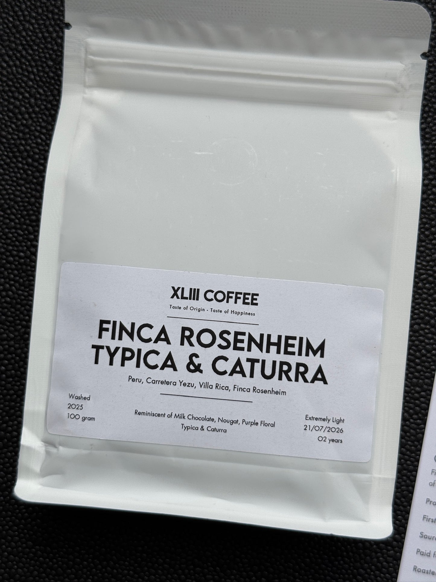 FINCA ROSENHEIM - TYPICA, CATURRA, WASHED - PERU