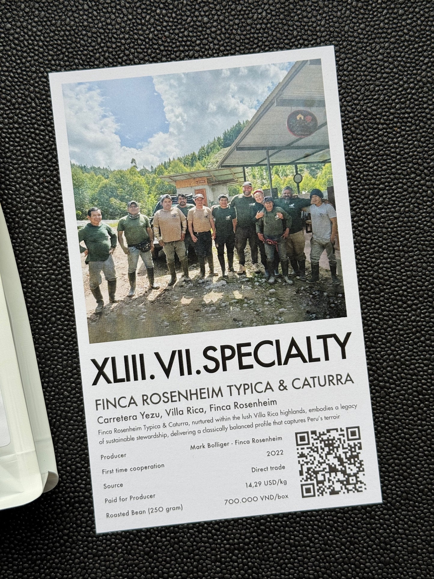 FINCA ROSENHEIM - TYPICA, CATURRA, WASHED - PERU