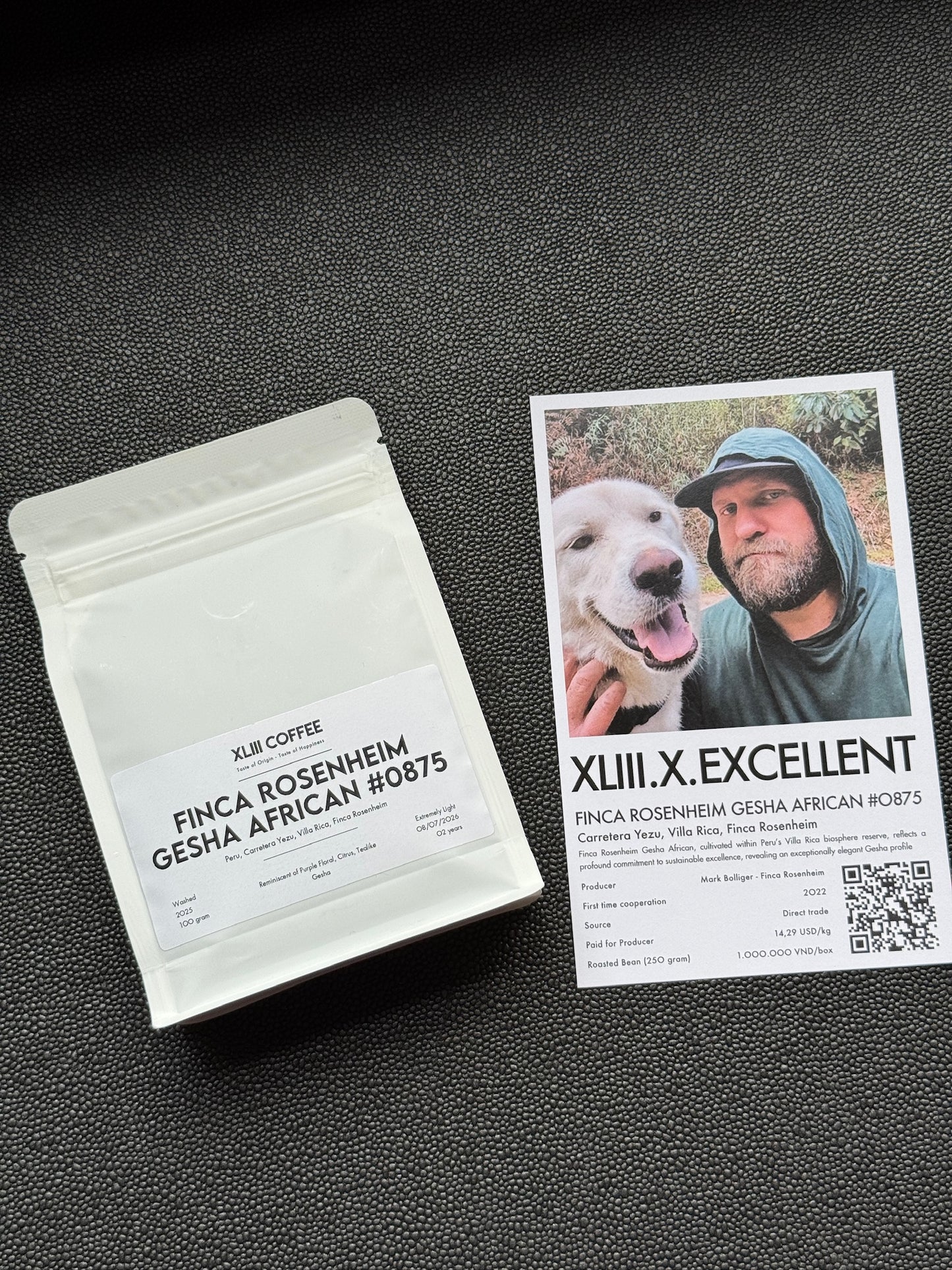 FINCA ROSENHEIM GESHA AFRICAN #0875 - GESHA, WASHED - PERU